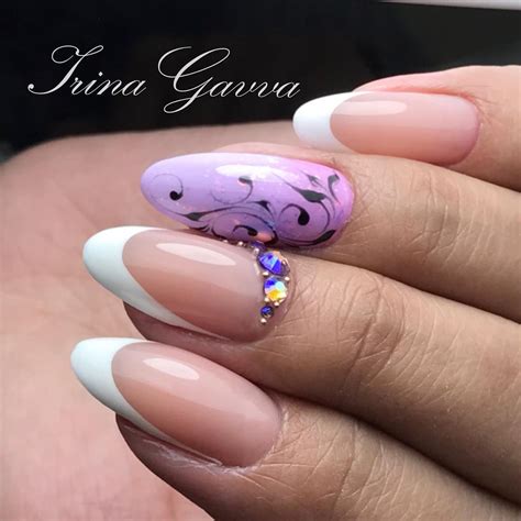 Комбиманикюр покрытие гель лаком! 👑 король френч #наращиваниеногтей# ...