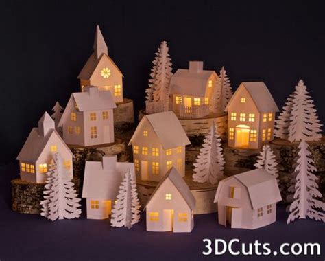 Как сделать зимний город из бумаги своими руками? | Ide dekorasi natal ...