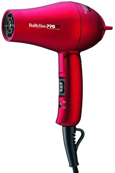 Babyliss Pro Tourmaline Titanium Travel Hair Dryer Red BABTT053T ...