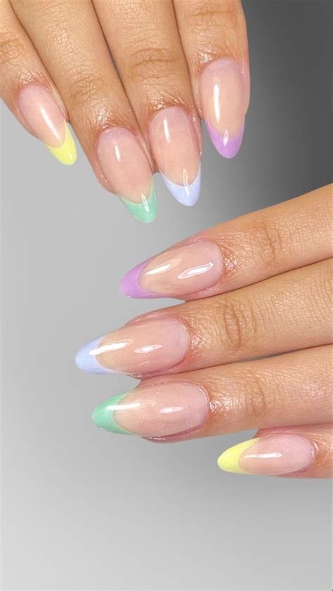 Nails french colors | Manicura de uñas, Manicura, Uñas en punta