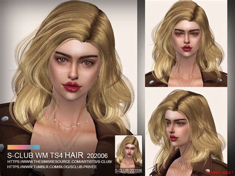 S-Club ts4 WM Hair 202006 - The Sims 4 Catalog