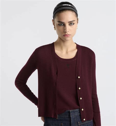 Twinset Plum Cashmere and Silk Knit | DIOR