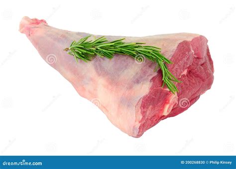 Raw Fresh Half Lamb Leg Meat Stock Photo - Image of butcher, fresh ...