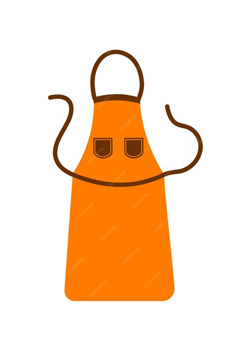 Premium Vector | Concept Kitchen apron orange This vector cartoon