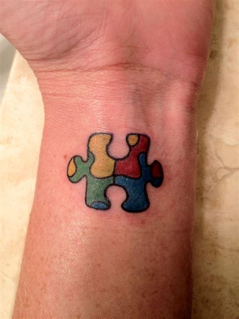 puzzle piece tattoo autism 9