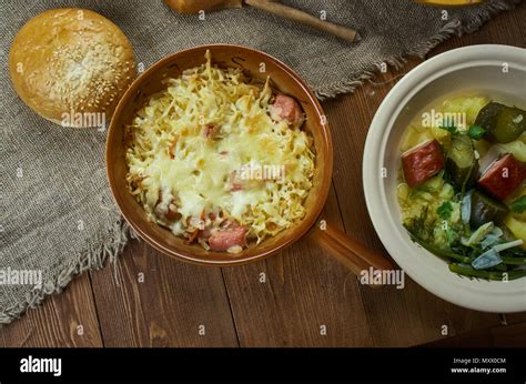 Bavarian cuisine , Traditional German Sauerkraut Casserole Stock Photo ...