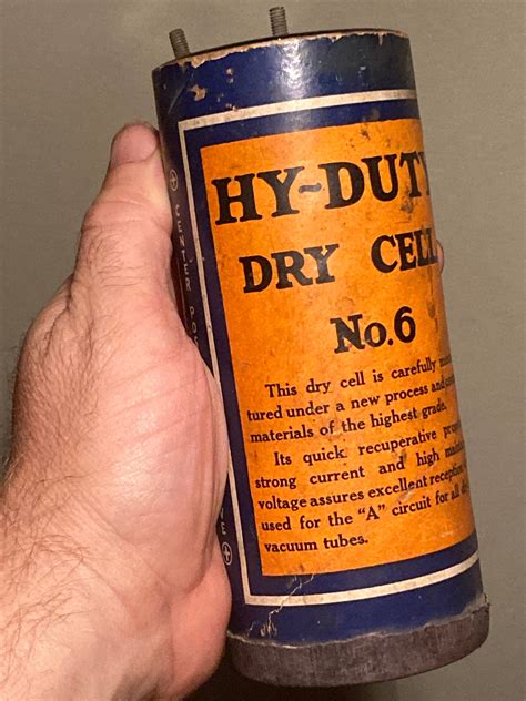 Antique HY-DUTY Dry Cell No. 6 Battery: Radio Ignition, General Purpose