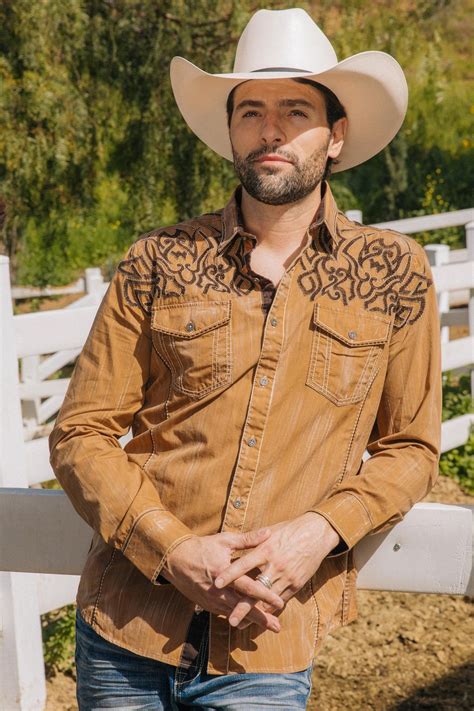 Mens Vintage Washed 2-tone Embroidery Modern Fit Stretch Shirt in 2024