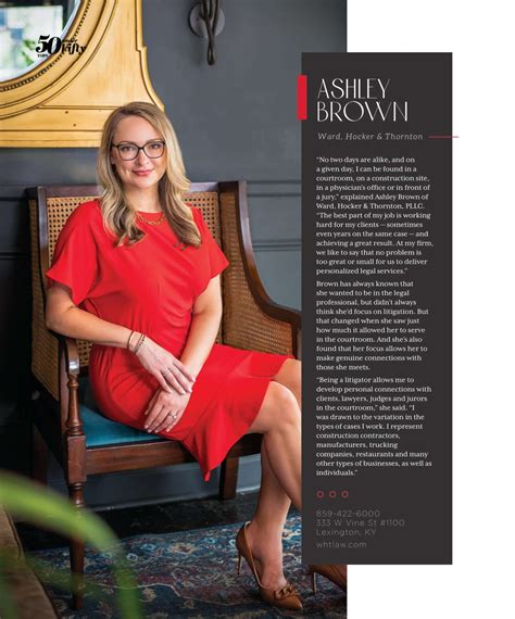 Ashley Brown Selected to TOPS Magazine 50 under 50! – Ward, Hocker