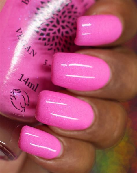 Fuchsia Nail Polish With Flakies and Glass Flecks Fuchsia - Etsy