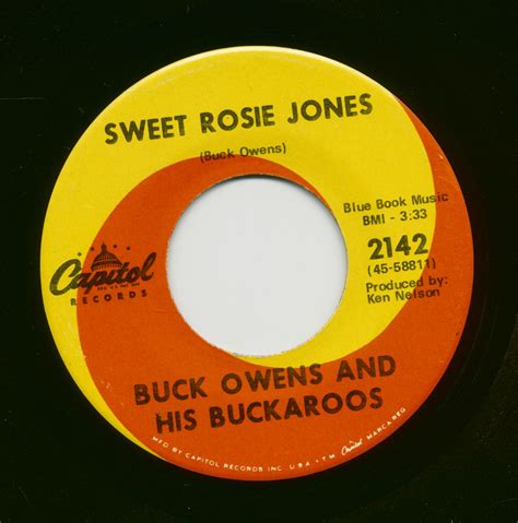 Buck Owens & The Buckaroos 7inch: Sweet Rosie Jones - Happy Times Are