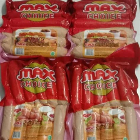Jual Max Choice Sosis sapi bakar jumbo 500 gr / sosis max isi 6 / sosis ...