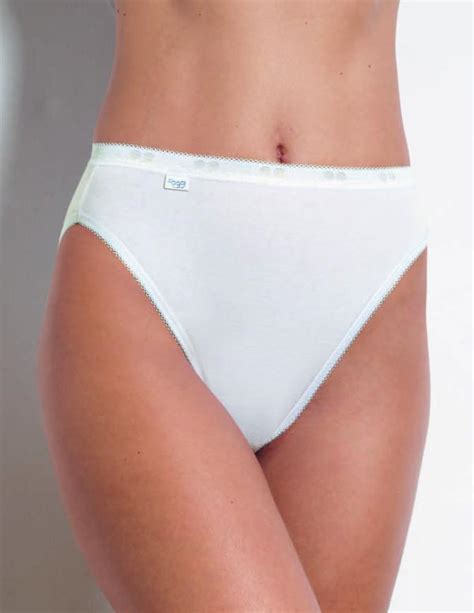 Sloggi Basic Tai High Leg 95% Cotton Comfort Briefs, Everyday Knickers ...