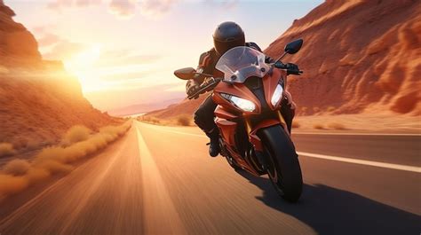 Premium AI Image | Professional Motorbike Rider on Asphalt