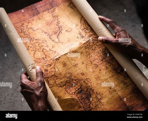Close up of a very old map Stock Photo - Alamy