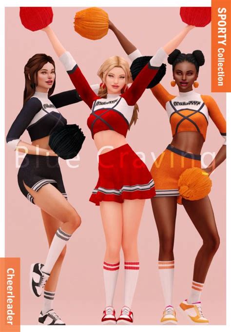 SIMS 4 CC - CHEERLEADER COLLECTION | Tumblr sims 4, Sims 4, Sims