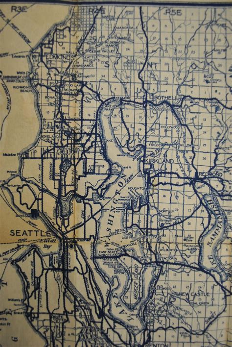 King County, Washington 1936 - Kroll Antique Maps