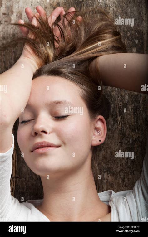 Young Woman Dreaming Stock Photo - Alamy