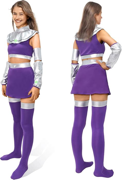amazoncom pigmiss starfire costume halloween cosplay princess outfit