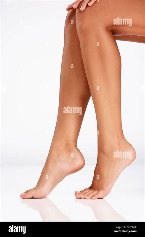 Legs that go on forever. Studio shot of an unrecognizable young womans ...