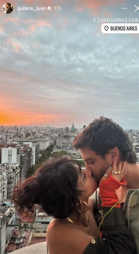 Juan Guilera compartió la primera foto a los besos con Juanita Molina