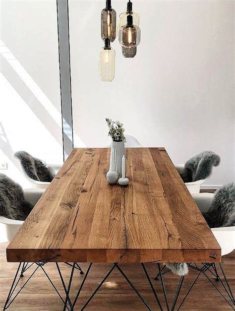 40 Charming Diy Wooden Dining Table Design Ideas For You | Table bois ...