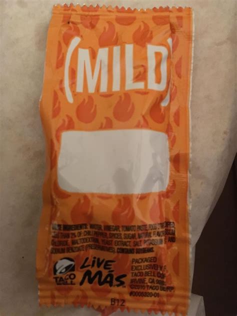 This Taco Bell sauce packet has nothing to say. | Taco bell sauce packets, Taco bell sauce, Taco ...