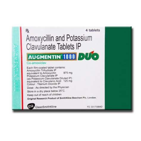 AUGMENTIN 1000 DUO TABLET ! Online,India,Uses,Side effects,Price
