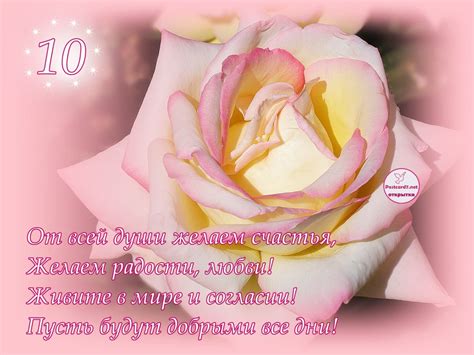З днем весілля 10 років - вітальні листівки.