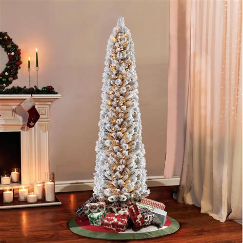 Pre Lit Flocked Christmas Tree 7 5 Feet - www.inf-inet.com