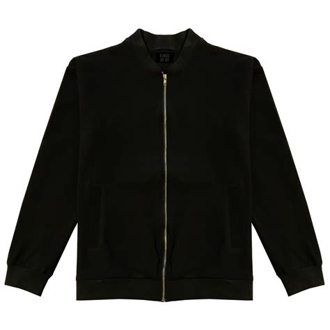 Mens Classic Blank Black Cotton Bomber Jacket – KINGS OF NY