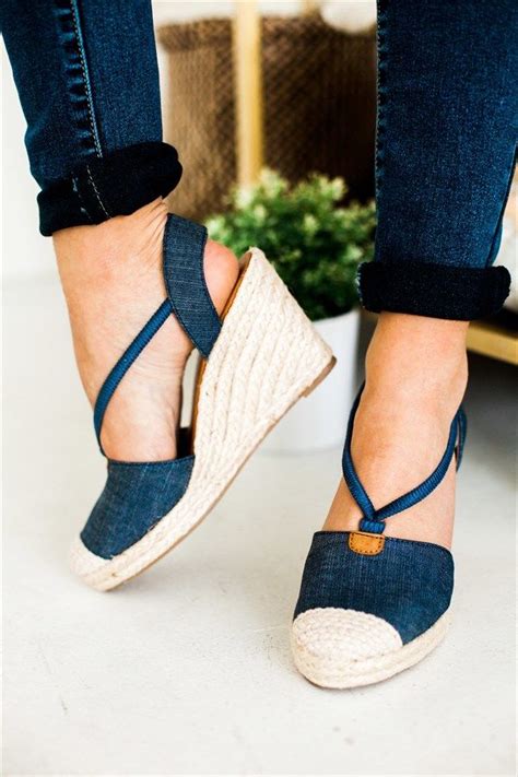 Denim espadrilles, espadrilles, denim, heels, wedges, shoes Denim ...