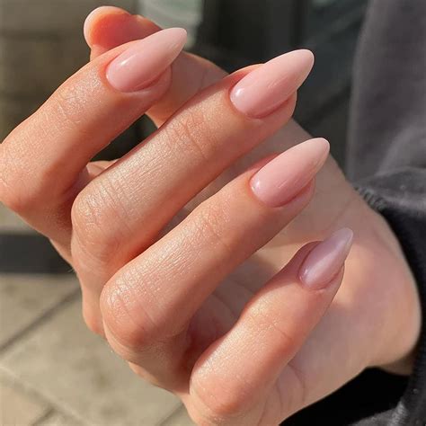 Light Pink Almond Nails