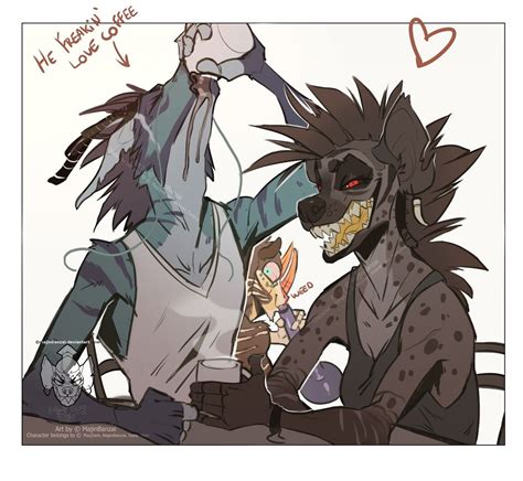 The hyena is only on coffee. It's ok | Kunst ideer, Kunst