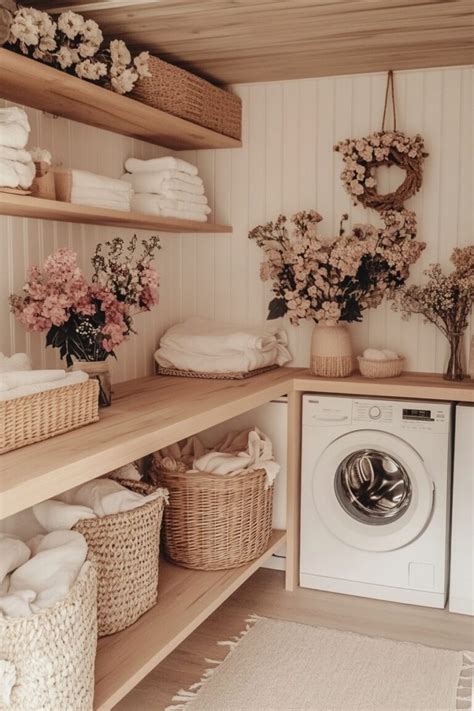 Laundry Room Design Ideas With Organized Shelves