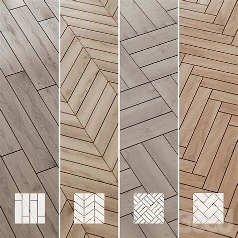 Wood floor Oak Krono Original Set 1 - Напольные покрытия - 3D модель