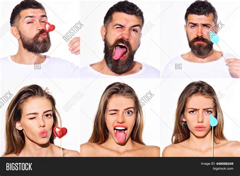 set  emotions image photo  trial bigstock