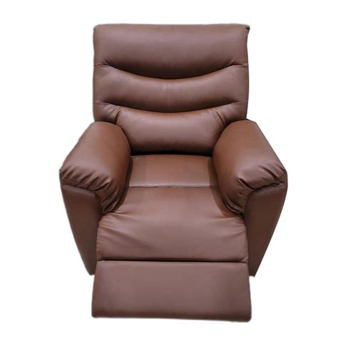 Manual Brown Leather Recliner Sofa at Rs 22000/piece in Chandigarh | ID ...