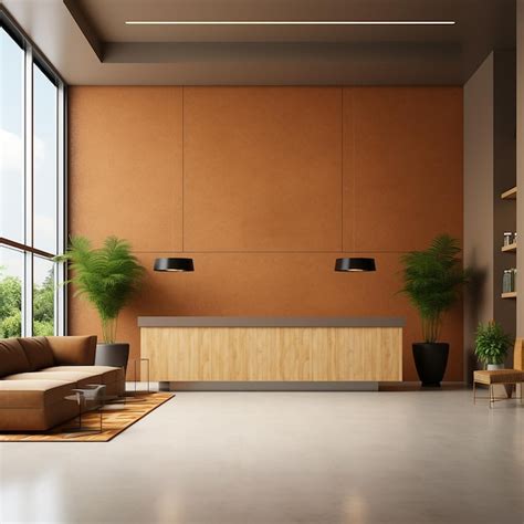 premium photo front display showroom interior design building hotel