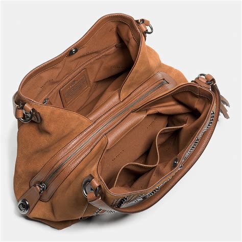 Lyst - COACH All Over Studs And Grommets Edie Shoulder Bag 31 In Suede