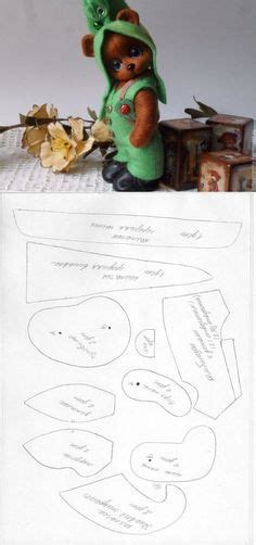 ТЕКСТИЛЬНАЯ КУКЛА,ВЫКРОЙКИ | Teddy bear pattern, Bear patterns sewing ...