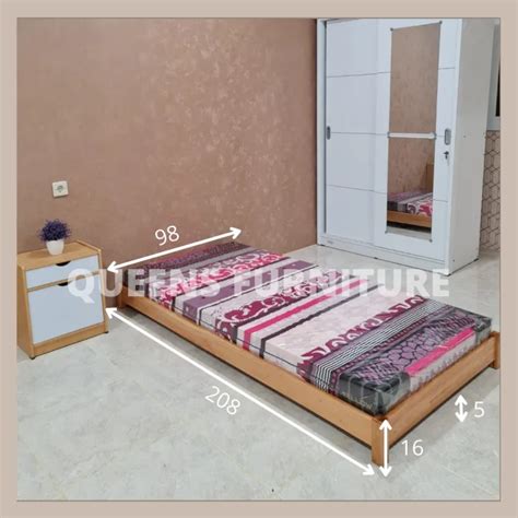 Ranjang sorong ukuran 90 x 200 (Kasur no 4) plus kasur busa inoac tebal ...
