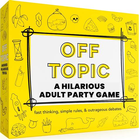 Off Topic Adult Party Game - Fun Board and Card Game for Group Game