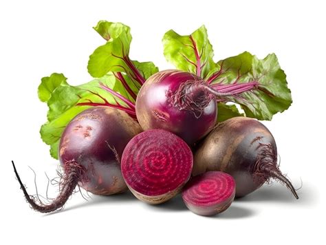 premium photo red beetroot isolated  white background close