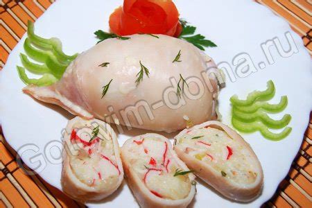 Кальмары фаршированные » Вкусные и простые рецепты с фото 2017
