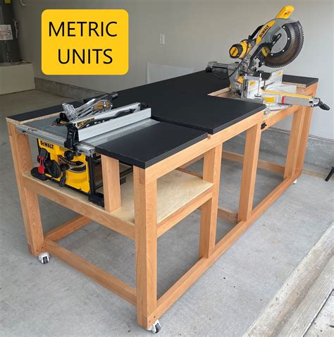 Mobile Miter / Table Saw Workbench Plans Instant PDF - Etsy
