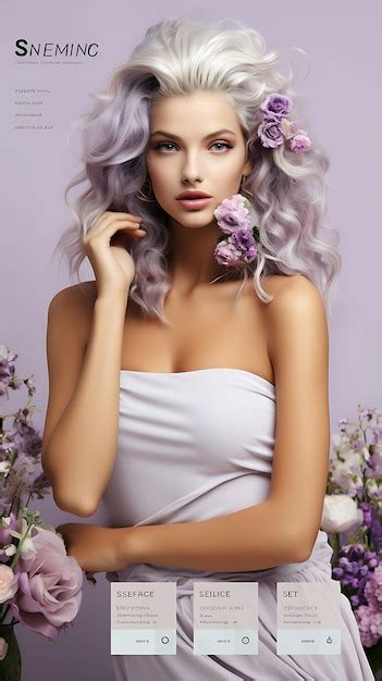 Premium Photo | Website of Upscale Hair Salon for Women Soft Lavender ...
