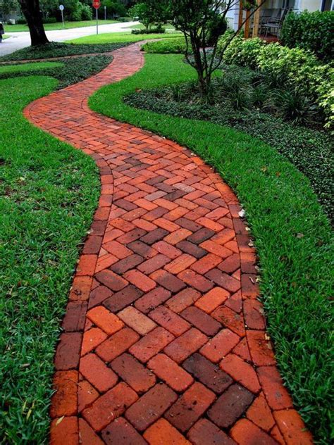 bricks floor  pathways  outdoors decor inspirator
