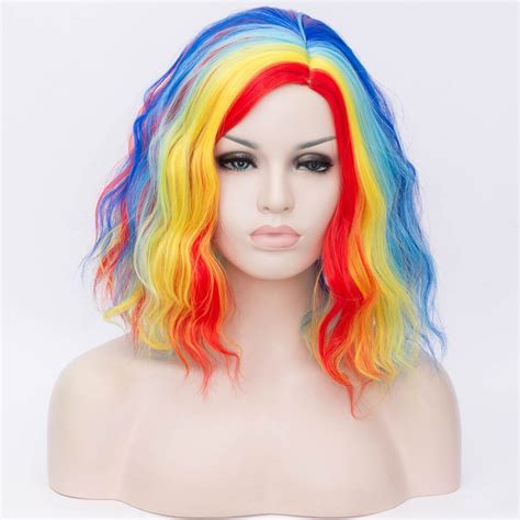 hot sale colorful wig beauty body wave  synthetic hair wigs