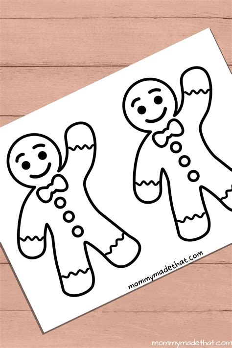 Free Printable Brown Gingerbread Man Template - Printable Sight Words List